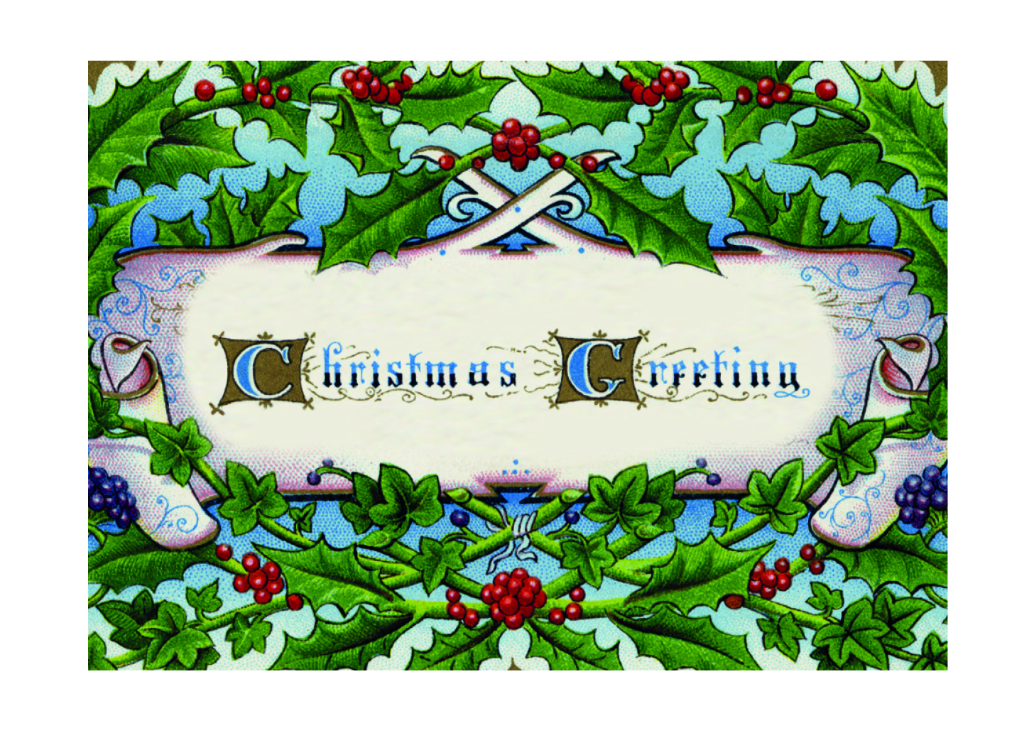 1718-01785 Record Office Xmas Card 2 Holly Berries Ivy.jpg